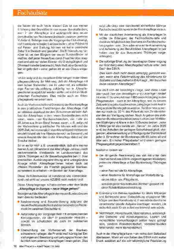 Vorschauseite 4: Aufbau der Altenarbeit und Ausbildung in den Altenpflegeschulen der neuen Bundesländer (Fortsetzung)