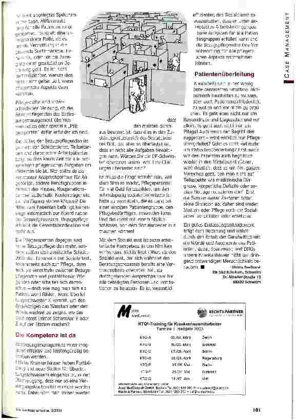 Vorschauseite 3: Alles Pflege oder was? Entlassungsmanagement - Revier der Pflege oder des Sozialdienstes?