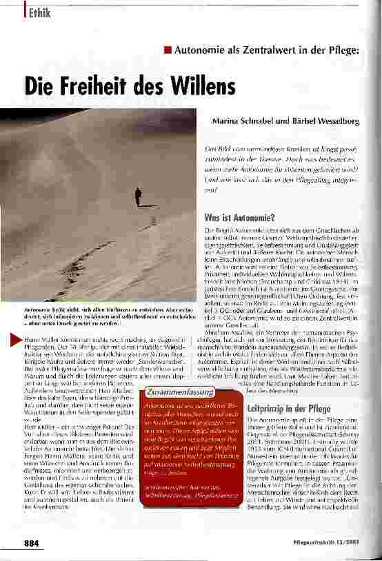 Vorschauseite 1: Die Freiheit des Willens