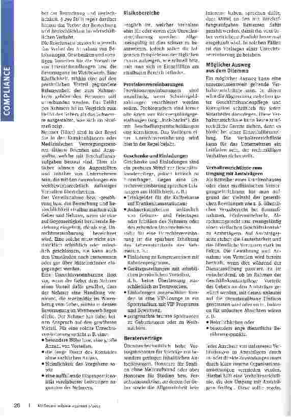 Vorschauseite 2: Geschäftskundenpflege -nur mit Compliance