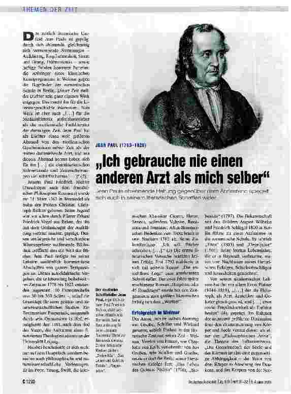 Vorschauseite 1: Ich gebrauche nie einen anderen Arzt als mich selber