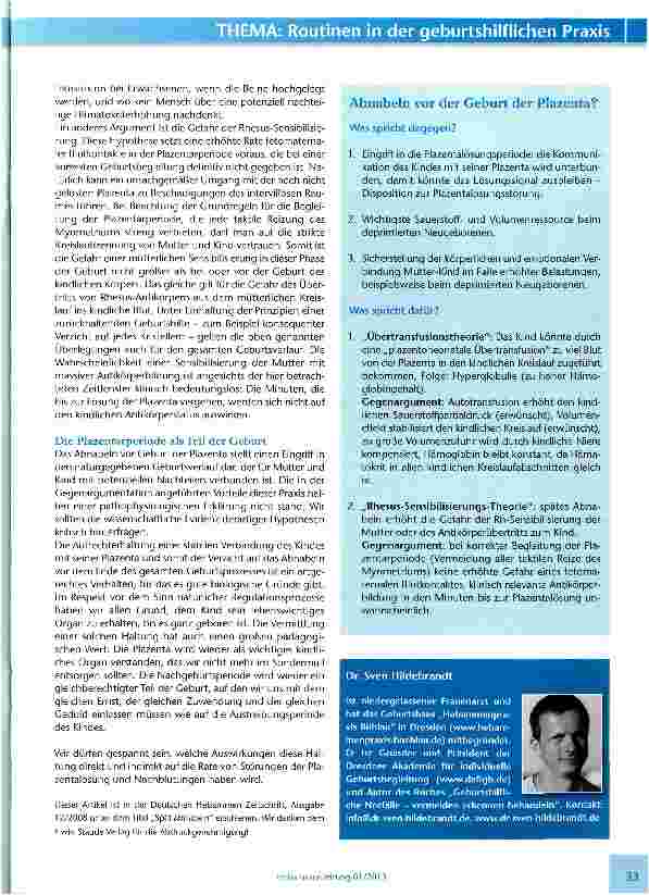 Vorschauseite 4: Warum die Eile?