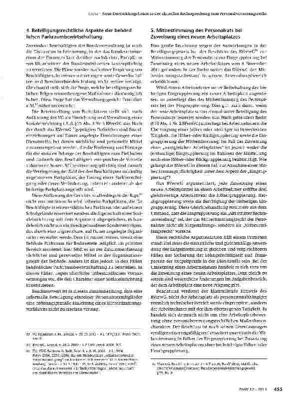 Vorschauseite 5: Neue Entwicklungslinien in der aktuellen Rechtsprechung zum Personalvertretungsrecht