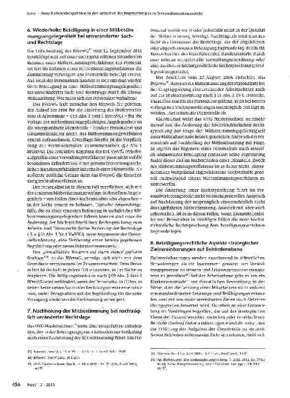 Vorschauseite 6: Neue Entwicklungslinien in der aktuellen Rechtsprechung zum Personalvertretungsrecht