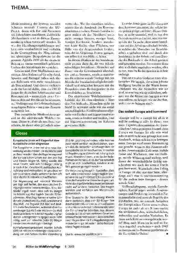 Vorschauseite 4: Das soziale Europa