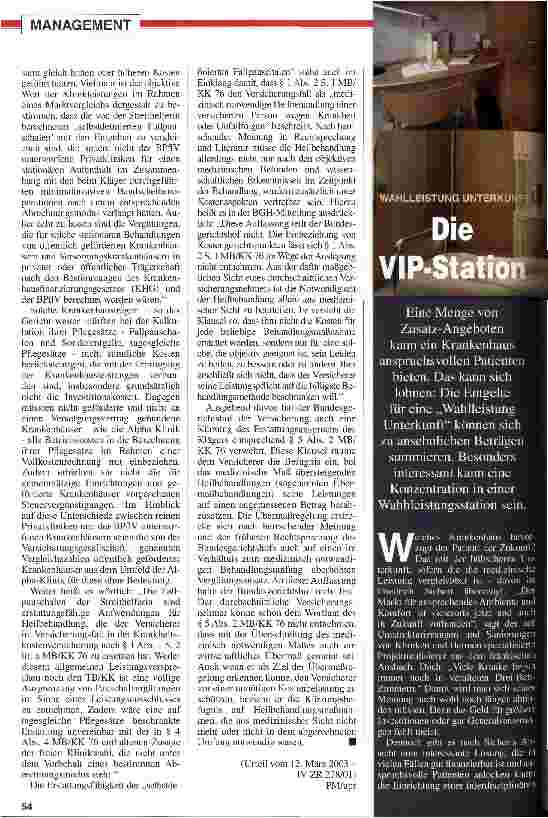 Vorschauseite 2: PKV-Versicherte/Bundesgerichtshof: PKV darf Pauschalvergütung einer Privatklinik nicht kürzen