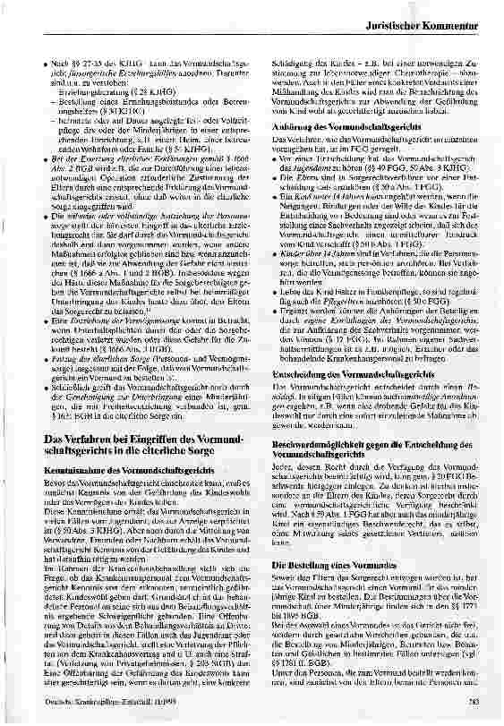 Vorschauseite 4: Das Sorgerecht für das minderjährige Kind