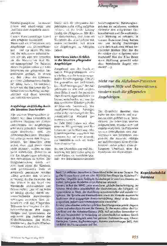 Vorschauseite 2: Dement - was nun?