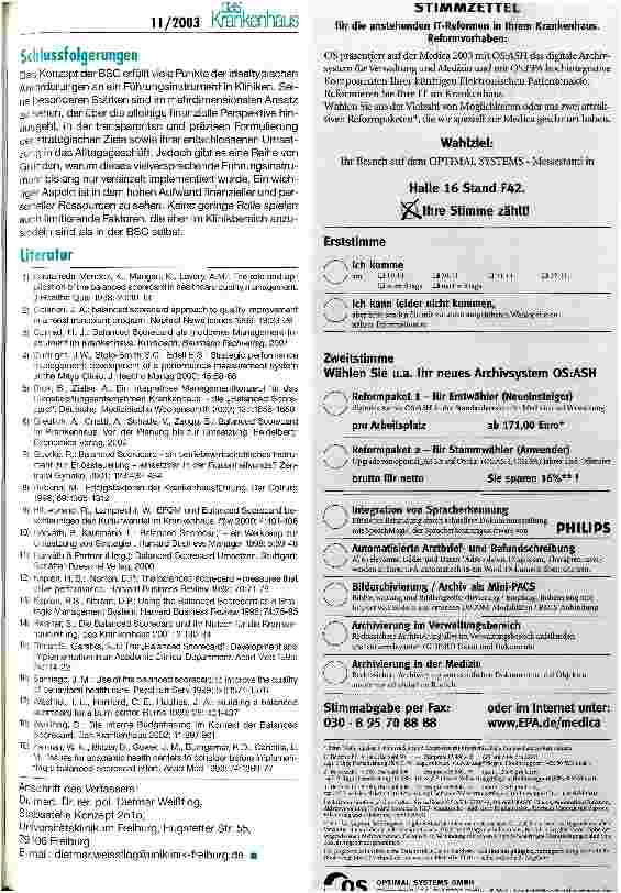 Vorschauseite 5: Die Balanced Scorecard - ein geeignetes Führungsinstrument für Kliniken?