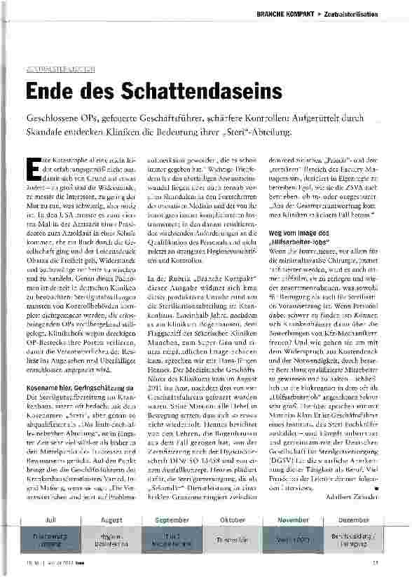 Vorschauseite 1: Ende des Schattendaseins