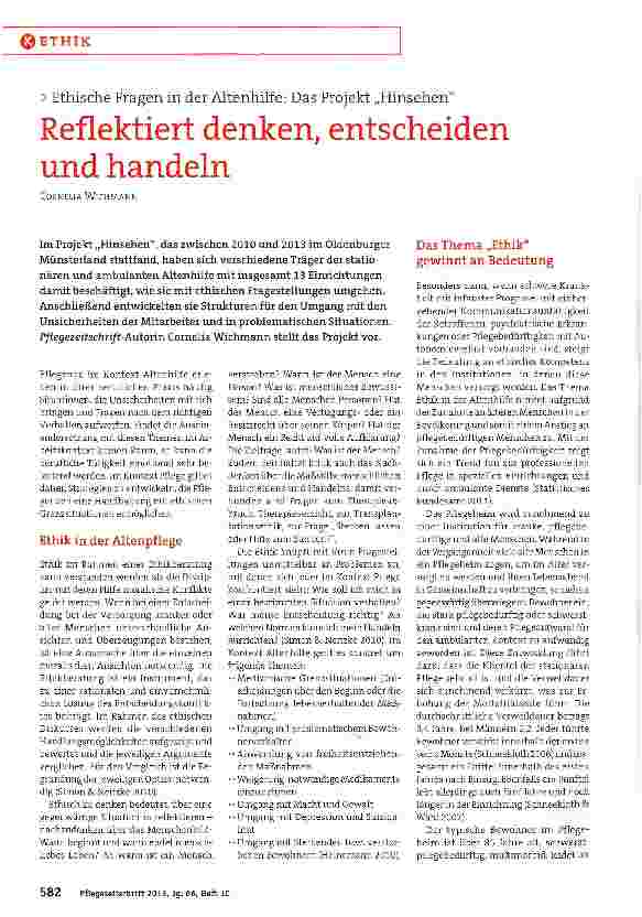 Vorschauseite 1: Reflektiert denken, entscheiden und handeln