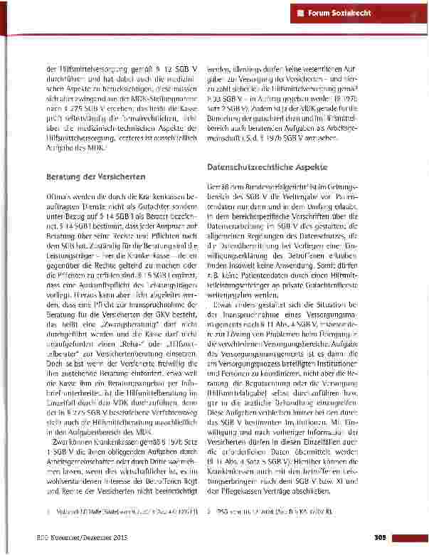 Vorschauseite 2: Private Gutachter und Beratungsdienste in der GKV-Hilfsmittelversorgung