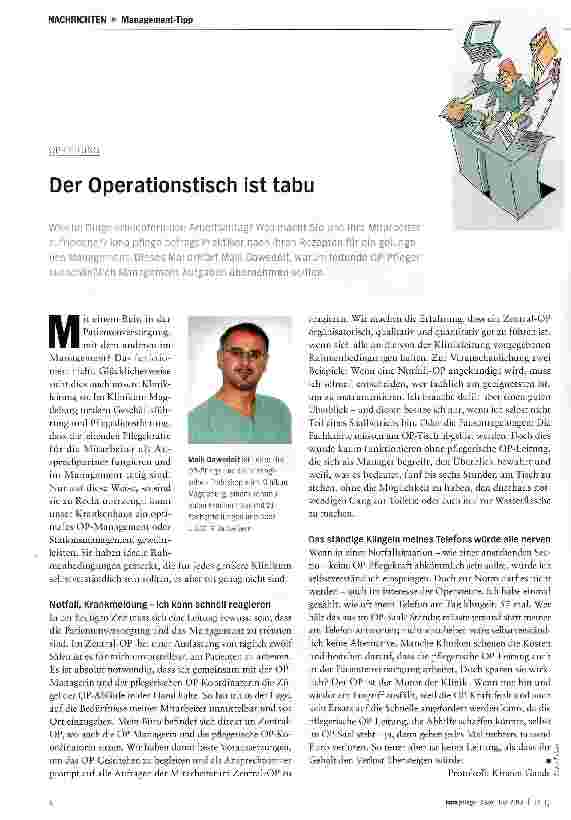 Vorschauseite 1: Der Operationstisch ist tabu