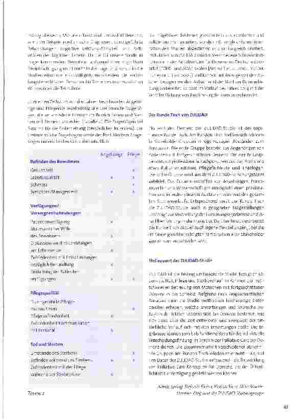 Vorschauseite 3: Die Zürcher Verlaufsstudie zu Leben und Sterben mit fortgeschrittener Demenz (ZULIDAD)