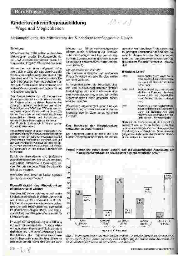 Vorschauseite 1: Kinderkrankenpflegeausbildung Wege und Möglichkeiten