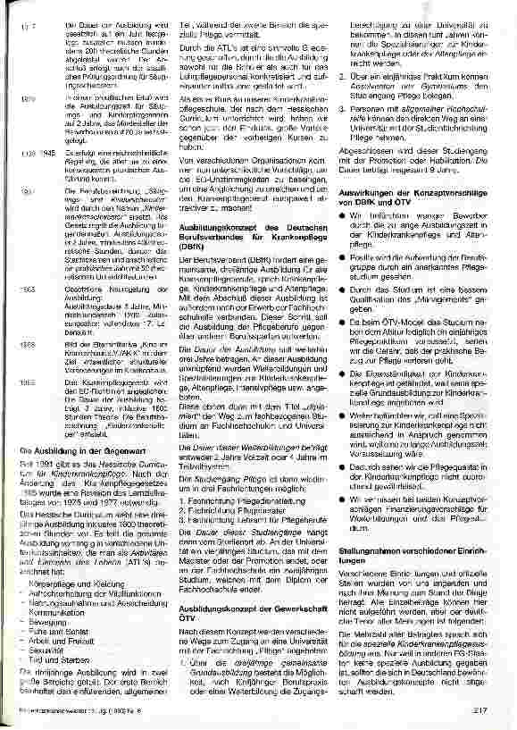 Vorschauseite 2: Kinderkrankenpflegeausbildung Wege und Möglichkeiten
