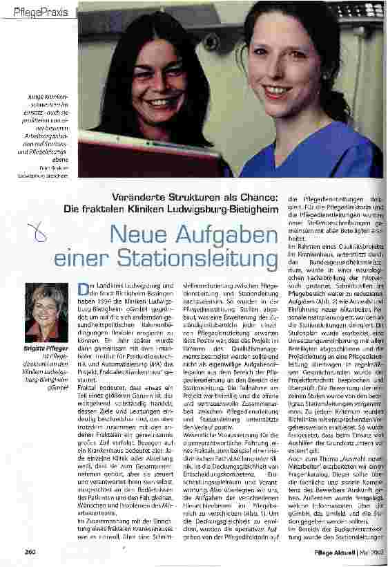 Vorschauseite 1: Neue Aufgaben einer Stationsleitung