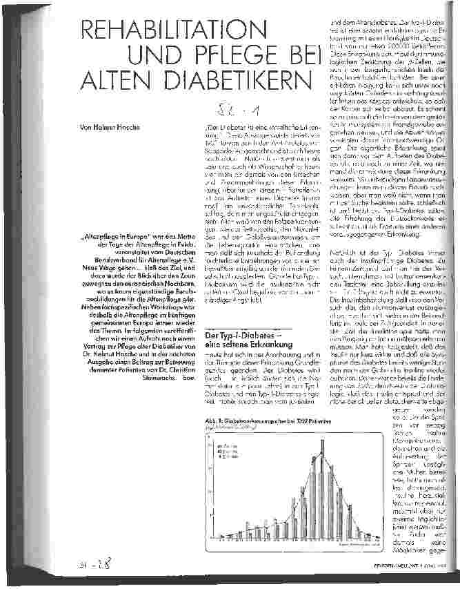 Vorschauseite 1: Rehabilitation und Pflege bei alten Diabetikern