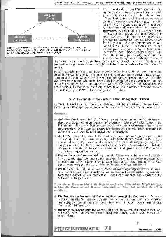 Vorschauseite 4: Die Einführung rechnergestützter Pflegedokumentation am Beispiel von PIK - Grenzen und Möglichkeiten Erfahrungen aus einem Pilotprojekt