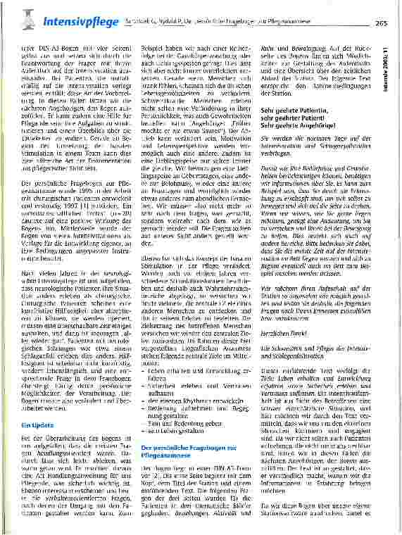 Vorschauseite 2: Der persönliche Fragebogen zur Pflegeanamnese