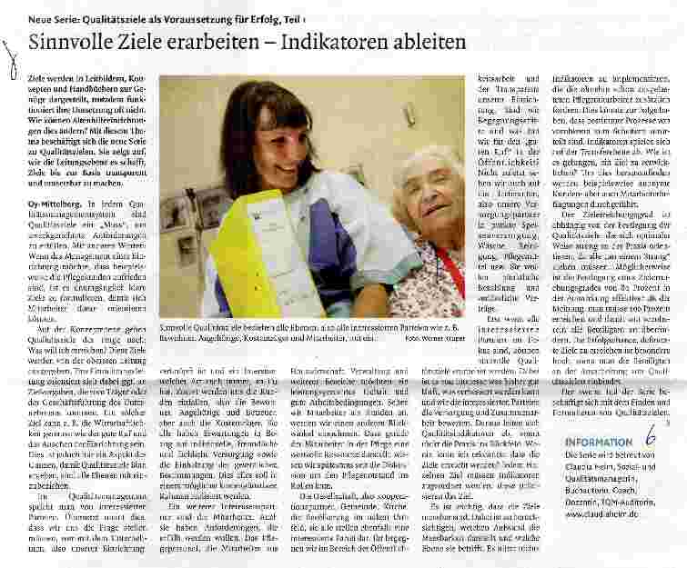 Vorschauseite 1: Sinnvolle Ziele erarbeiten - Indikatoren ableiten