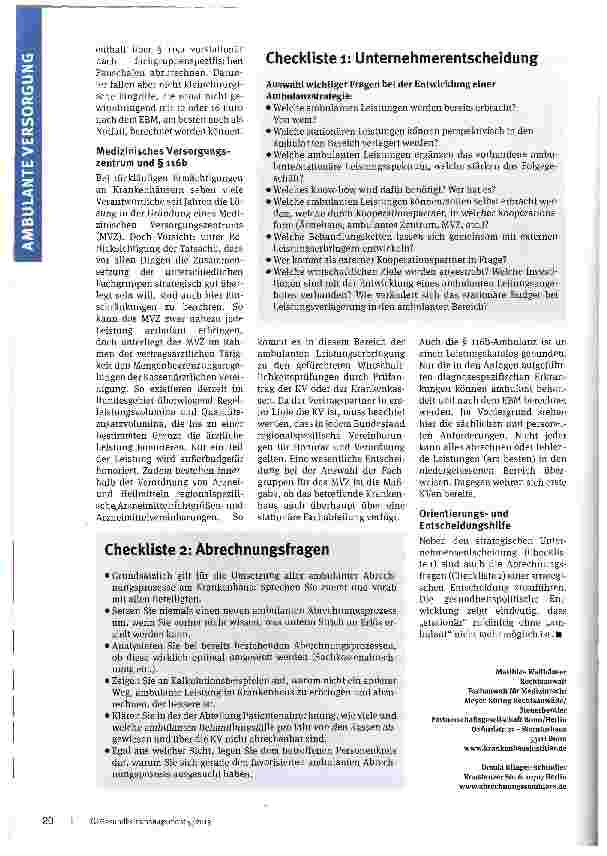 Vorschauseite 4: „Stationär ist zukünftig ohne „ambulant nicht mehr möglich