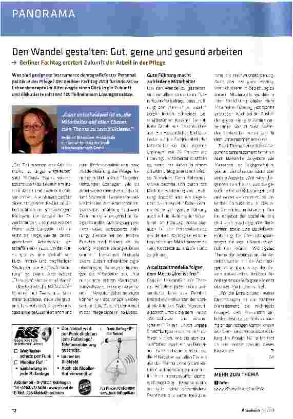 Vorschauseite 1: Den Wandel gestalten: Cut, gerne und gesund arbeiten