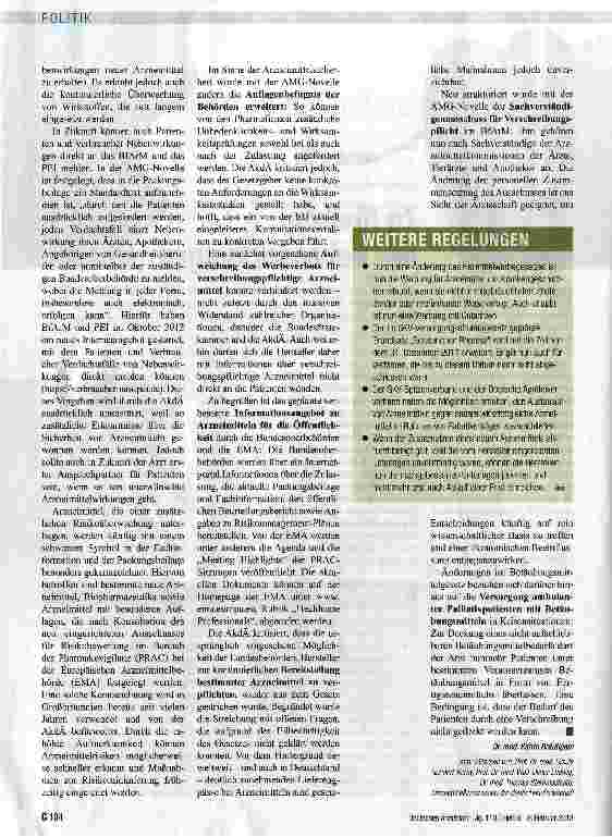 Vorschauseite 2: Zu Risiken der Nebenwirkungen