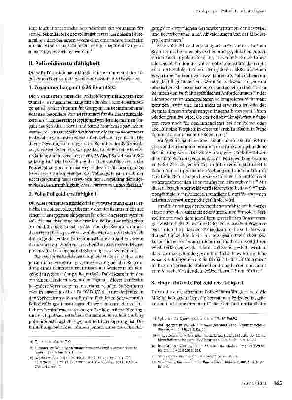 Vorschauseite 2: Polizeidienstunfähigkeit