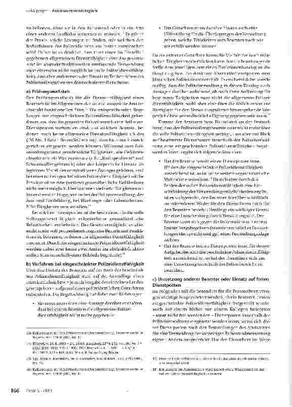 Vorschauseite 3: Polizeidienstunfähigkeit