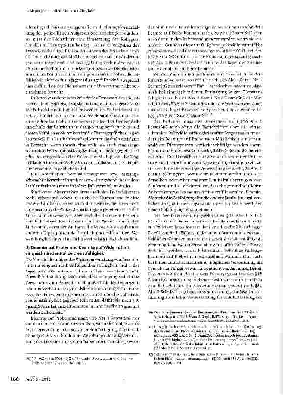 Vorschauseite 5: Polizeidienstunfähigkeit