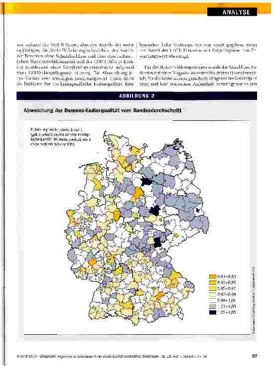 Vorschauseite 5: Regionale Unterschiede in der Kodierqualität ambulanter Diagnosen