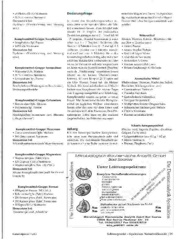 Vorschauseite 4: Homöopathische Komplexmittel bei Magen-Darmbeschwerden