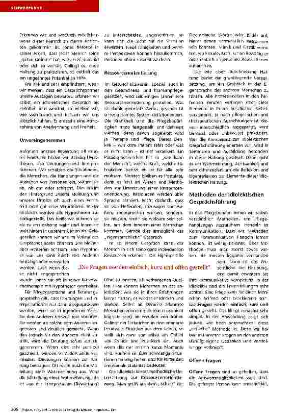 Vorschauseite 3: Pflege und Sprache