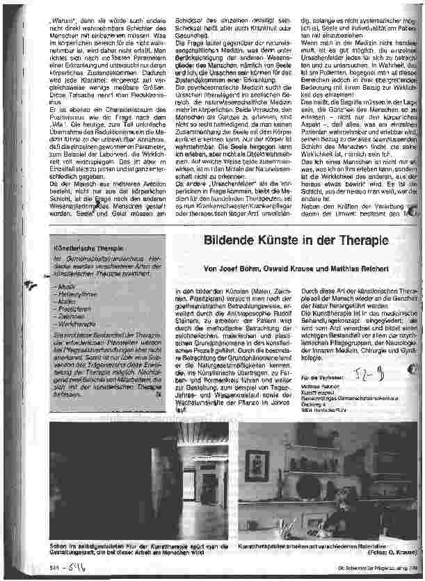 Vorschauseite 2: Zum Therapieverständnis der anthroposophischen Medizin