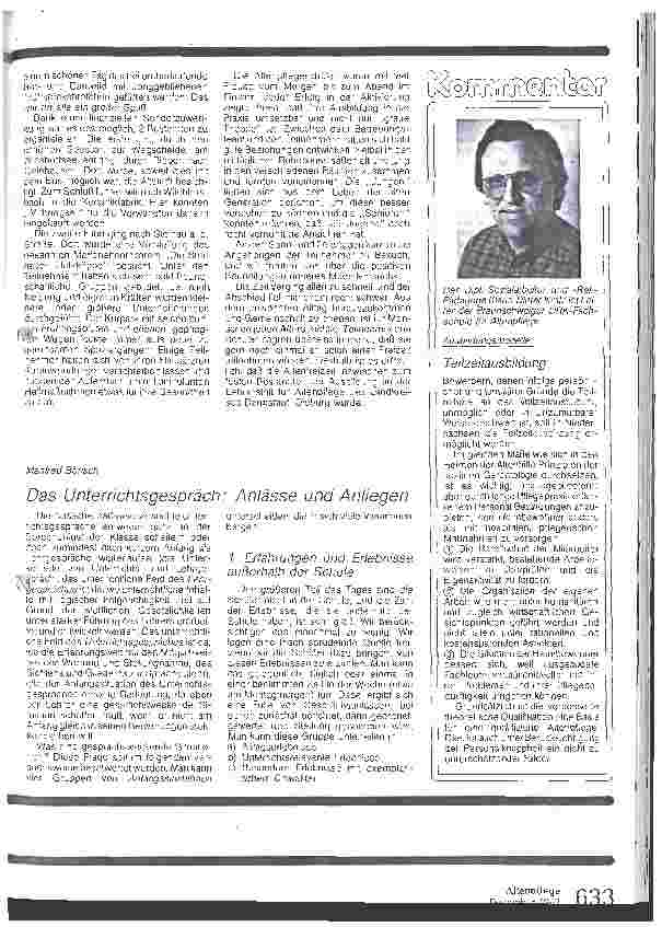 Vorschauseite 2: Altenfreizeit mit Schülern: Ein Erfahrungsbericht