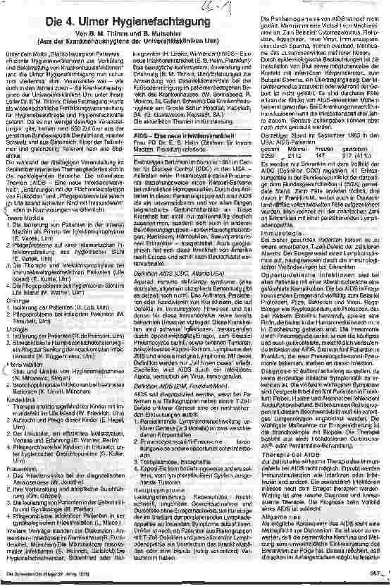 Vorschauseite 1: Die 4. Ulmer -Hygienefachtagung