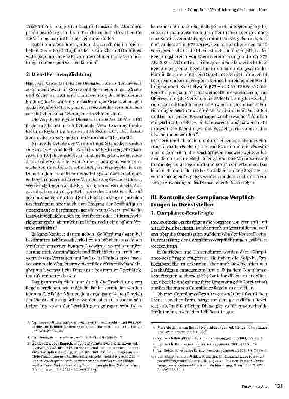 Vorschauseite 2: Compliance-Verpflichtung des Personalrats - Das Personalvertretungsrecht als rechtliche Basis für die Beachtung von Compliance-Regeln durch den Personalrat -