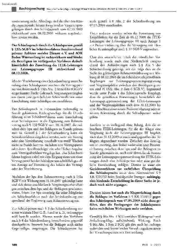 Vorschauseite 5: Häusliche Krankenpflege - Sofortige Wirksamkeit des Schiedsspruchs nach § 132a Abs. 2 Satz 6 SGB V