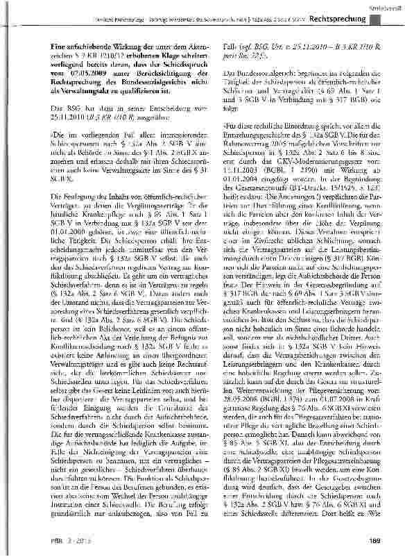 Vorschauseite 6: Häusliche Krankenpflege - Sofortige Wirksamkeit des Schiedsspruchs nach § 132a Abs. 2 Satz 6 SGB V