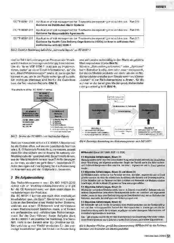 Vorschauseite 2: Neue Guidelines für DIN EN 80001-1 VDE 0756-1:2011-11 Hersteller und für Medizinprodukte Betreiber