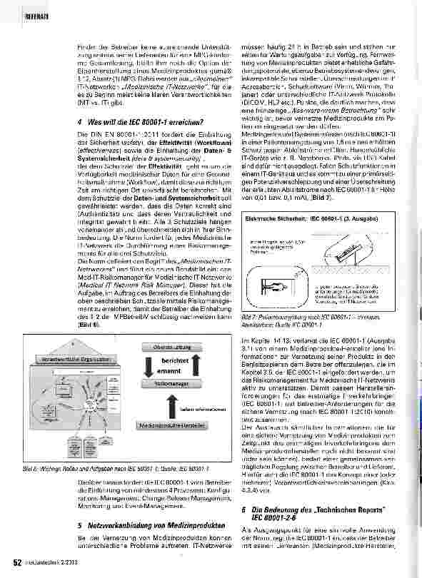 Vorschauseite 3: Neue Guidelines für DIN EN 80001-1 VDE 0756-1:2011-11 Hersteller und für Medizinprodukte Betreiber