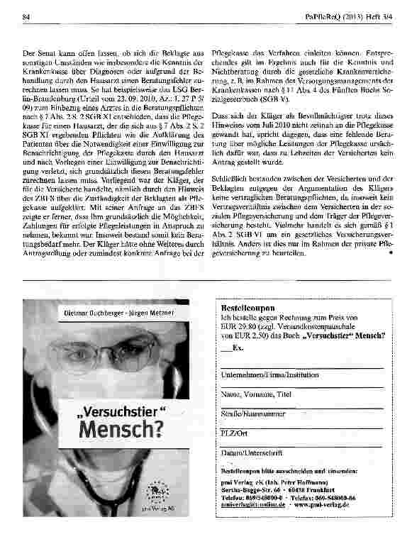 Vorschauseite 4: Pflegegeld-Anspruch erlischt mit Tod