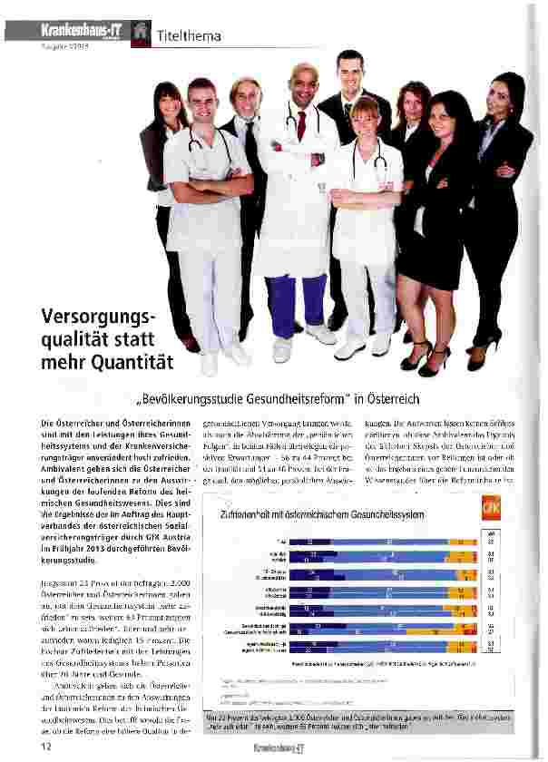 Vorschauseite 1: Versorgungsqualität statt mehr Quantität