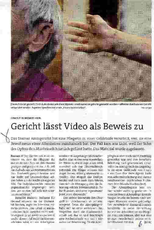 Vorschauseite 1: Gericht lässt Video als Beweis zu