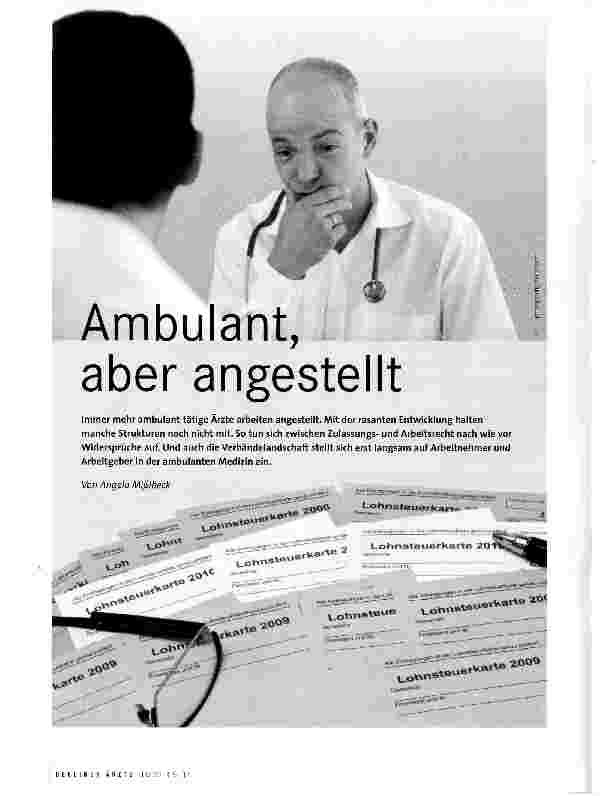 Vorschauseite 1: Ambulant, aber angestellt