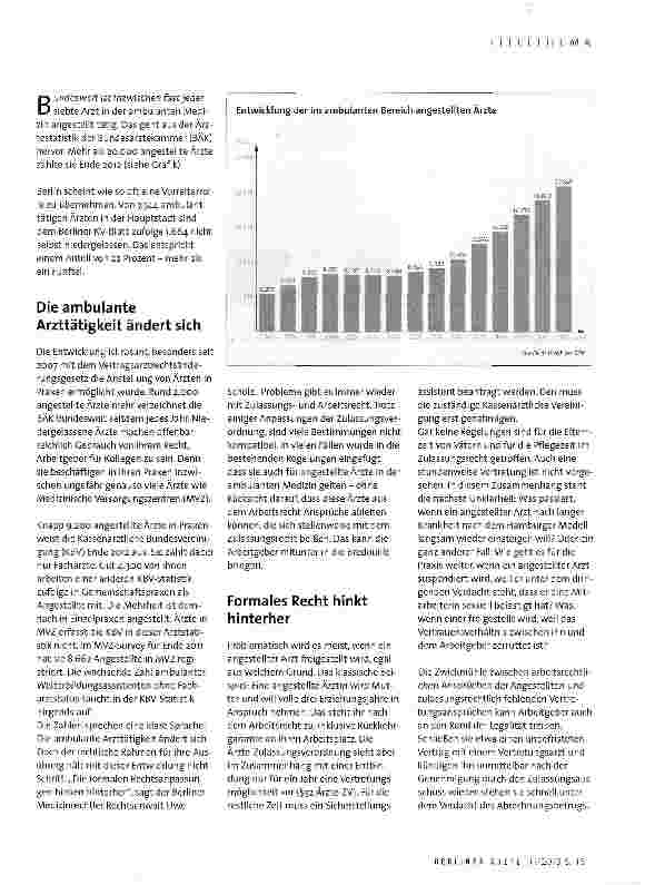 Vorschauseite 2: Ambulant, aber angestellt
