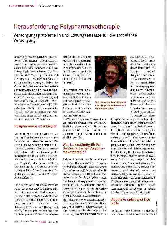 Vorschauseite 1: Herausforderung Polypharmakotherapie