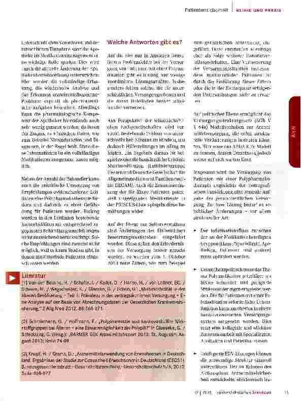 Vorschauseite 2: Herausforderung Polypharmakotherapie