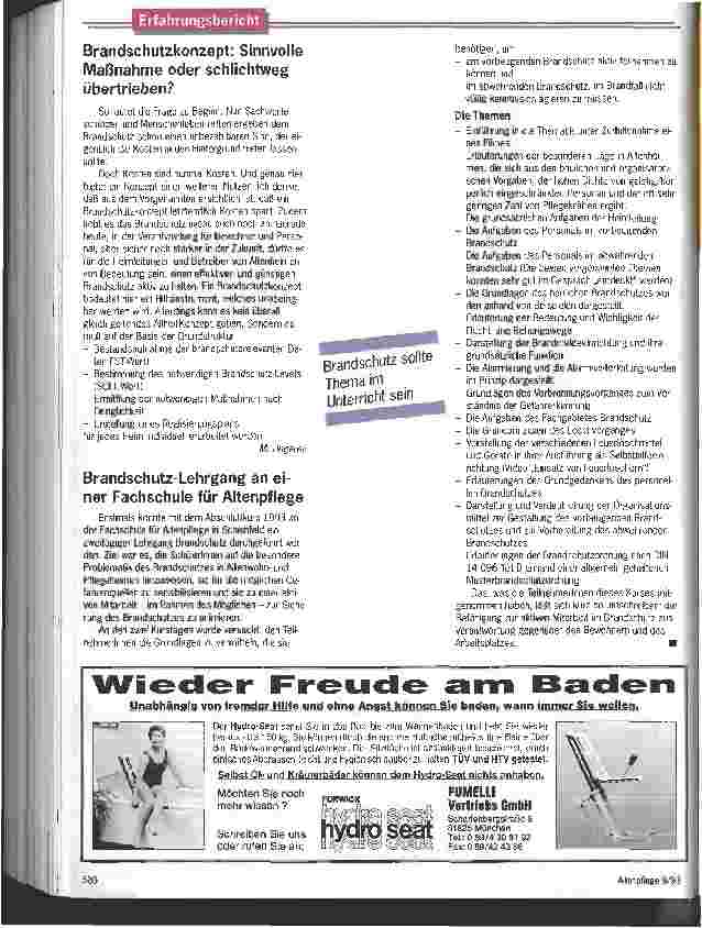 Vorschauseite 3: Brandschutzkonzepte für Altenheime Sinnvolle Maßnahme oder schlichtweg übertrieben?
